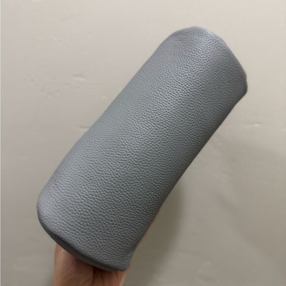 Gray Togo Cowhide Calfskin Handmade Kisslock Wristlet, Shoulder Bag, Crossbody - Picture 14 of 16